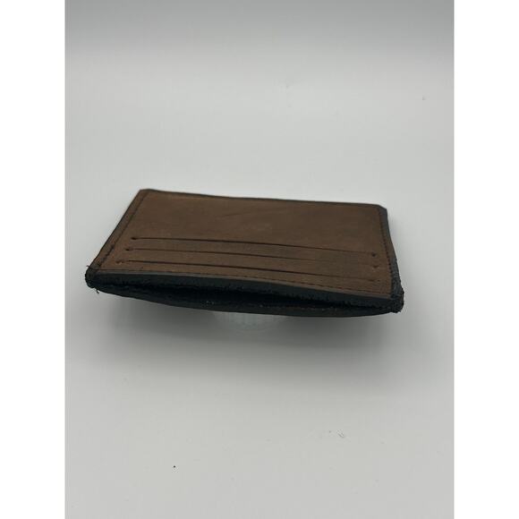 Oaxaca Handmade Brown Leather Slim Card Holder Wallet - Picture 3 of 5